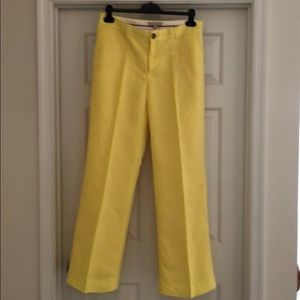 Lined Linen Wide Leg Pants